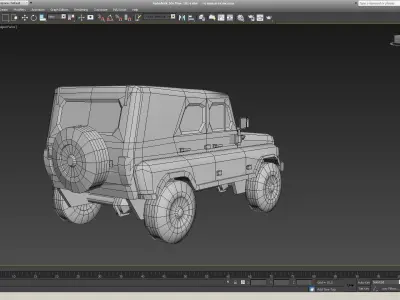 uaz-469 jeep Low-poly 3D model