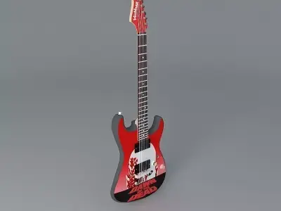 Dawn of the Dead guitar Free 3D model