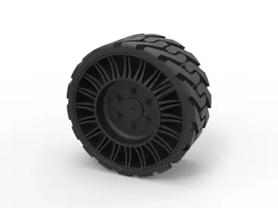 Twheel from Front loader 3D print model