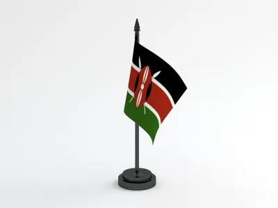 Table Flag Kenya 3D model
