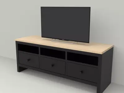 Ikea Hemnes TV unit 3D model 3D model