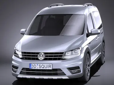 Volkswagen Caddy Alltrack 2018 VRAY 3D model