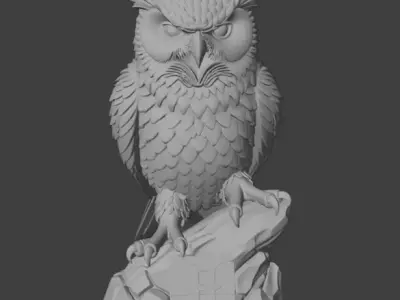 Halloween Owl 3D Model 3D print model
