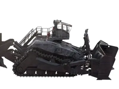 Mining crawler buldozer 3D model