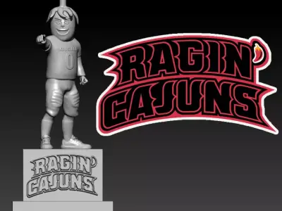 UNIVERSITY OF LOUISIANA MASCOT STATUE - 3D MODEL 3D print model