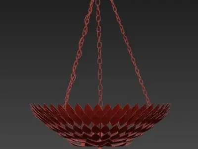 Crystorama Broche plumage Antique Gold CHANDELIER 3D model