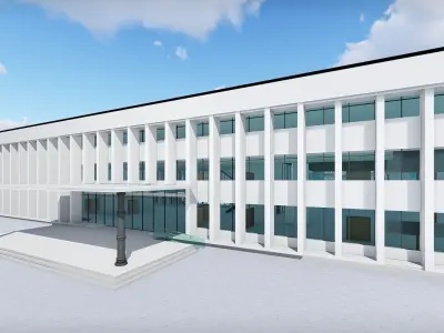 CULTURAL CENTER AND THEATER 3D model 3D model