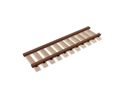 Railway Track v1 001 Low-poly 3D model