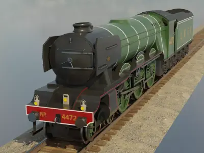 flying scotsman Low-poly 3D model