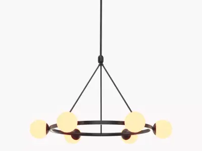 Hayes Round Light Chandelier 3D model