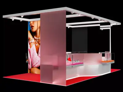 Jewelry exhibition Stand 3D model