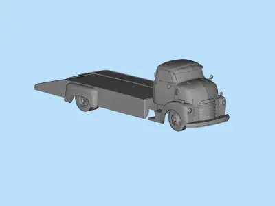 PrintableSTL Custom Hauler Cab Over Engine Ramp Tow Truck COE 3D print model