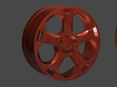 Set of rims 4 rims 3D model