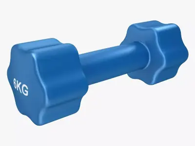 Dumbbell 6kg Low-poly 3D model
