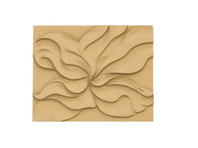 modern panel wall decor set wall relief mural CNC 97 3D model