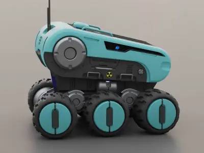 LUNA COLONY ROVER RIGGED 3D model