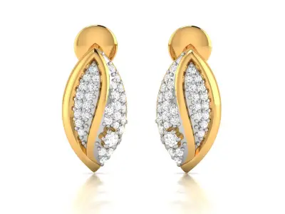 Women Diamond Earring 3D print model get