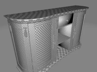 Bull Fitu Drawer Buffet Table 3D model