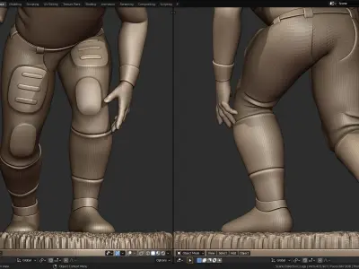 Football Player Figurine 2-Point Stance 3D print model