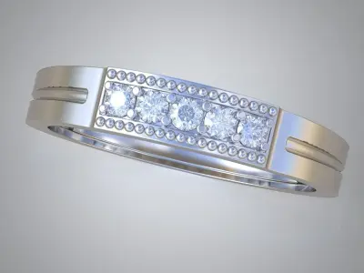 Diamond ring 0379 3D printable model Free 3D print model