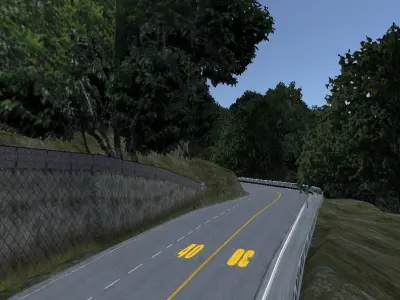 Down Hill Race Track 3D model
