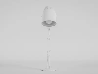 Industrial sci-fi desk lamp concept Low-poly 3D model