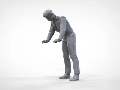 N6 Mechanic bend over car  3D print model