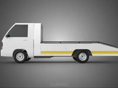 FLATBED TOW TRUCK TOWING TOWTRUCK PICK UP RECOVERY VEHICLE 3D model