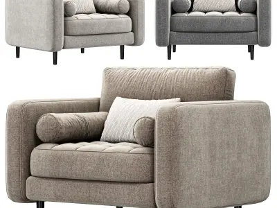 Dennes Chair By Westelm 3D model
