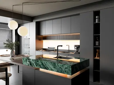 Kitchen Modern interior 84 3D model