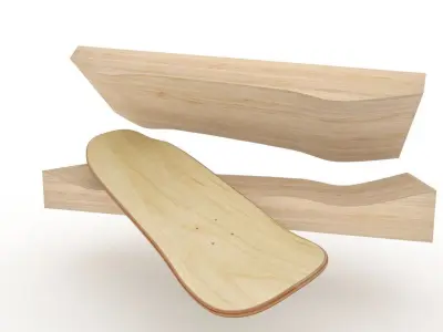 Cruiser Skateboard mold- Ready to be milled 3D model