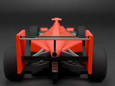 Low Poly F1 Race Car Low-poly 3D model