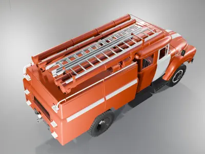 zil 130 fire truck 3D print model