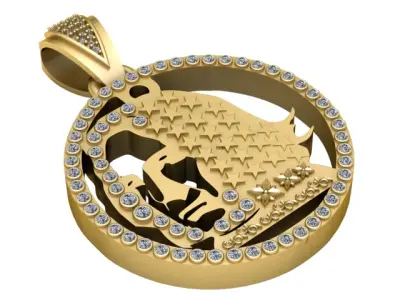 MAN FACE POINT PENDANT 3D PRINTABLE MODEL 3D print model