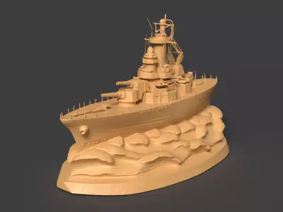 Wooden carving ship  3D model