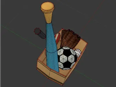 Sport equipment box 3D model