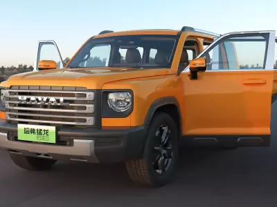 2023 Haval Raptor with lowpoly interior Low-poly 3D model