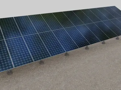Solar Panel Steel Construction Type 6 3D model