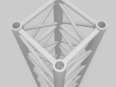 Steel Square Truss 2 Low-poly 3D model