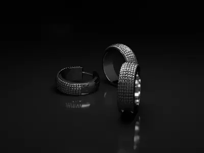 Jewelry two silver rings Low-poly 3D model