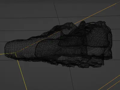 Pair of hiking running shoes sneakers outdoor footwear  3D model