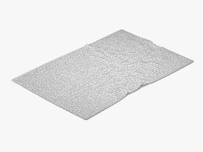 Shaggy Fur Rectangle rug 3D model