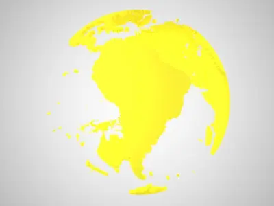 Globe Shell Yellow 3D model