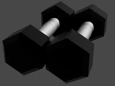 Hex Dumbbell  Free 3D model