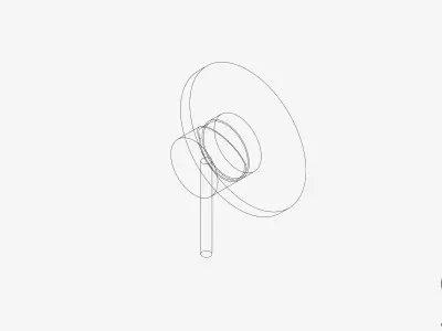 Wall Mixer Tap - Luxury - Pin Low-poly 3D model