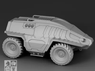 Futuristic Armored personnel carrier 3D print model