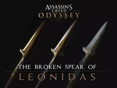 Broken Spear of Leonidas Level 4-6 3D Model Collection