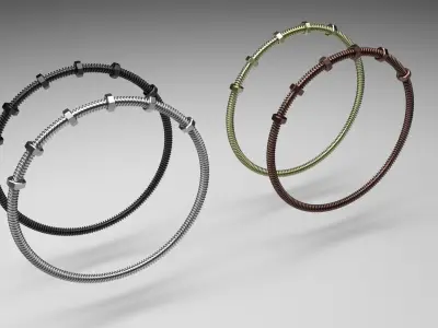 Bracelet With Bolts 3D print model