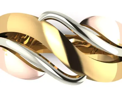 3 tone Ring  3D model