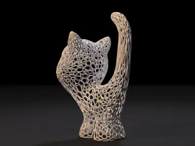 Figurine kitten 3D print model